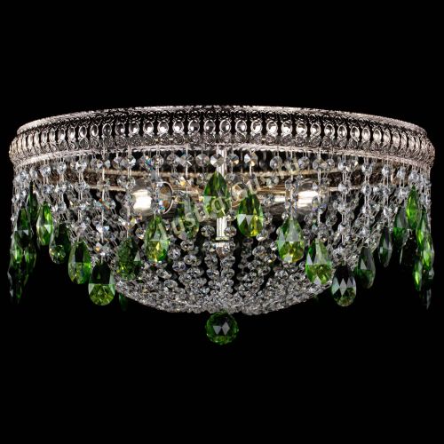 Люстра Лацио №5 журавлик зеленая в Симферополе Гусь Хрустальный