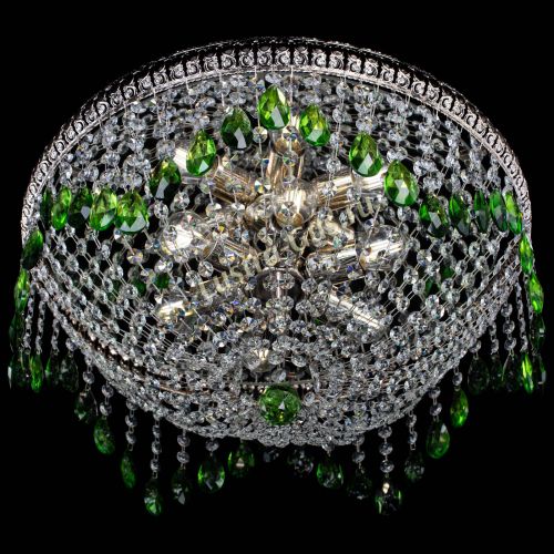 Люстра Лацио №5 журавлик зеленая в Симферополе Гусь Хрустальный