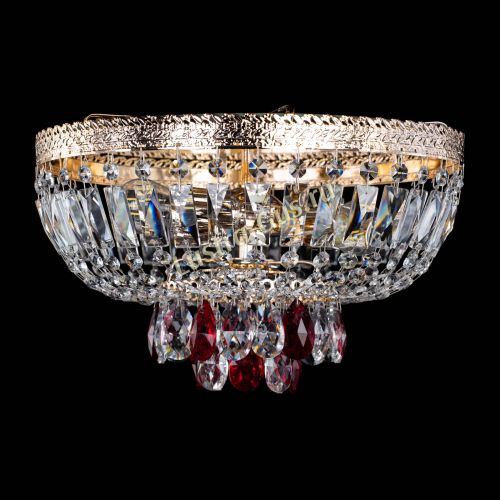 Люстра Милан Астра №3 красная в Симферополе Гусь Хрустальный