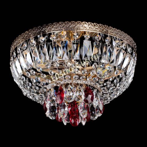 Люстра Милан Астра №3 красная в Симферополе Гусь Хрустальный