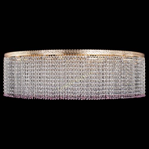 Люстра Милан капель №12 розовая в Симферополе Гусь Хрустальный