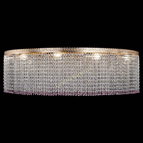 Люстра Милан капель №12 розовая в Симферополе Гусь Хрустальный