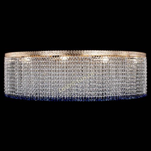 Люстра Милан капель №12 синяя в Симферополе Гусь Хрустальный