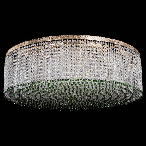 Люстра Милан капель №12 зеленая в Симферополе Гусь Хрустальный