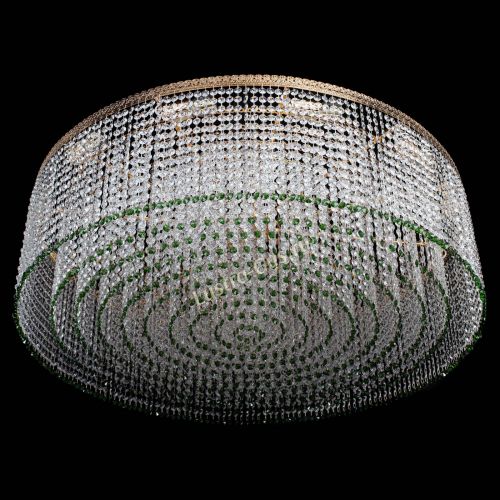 Люстра Милан капель №12 зеленая в Симферополе Гусь Хрустальный