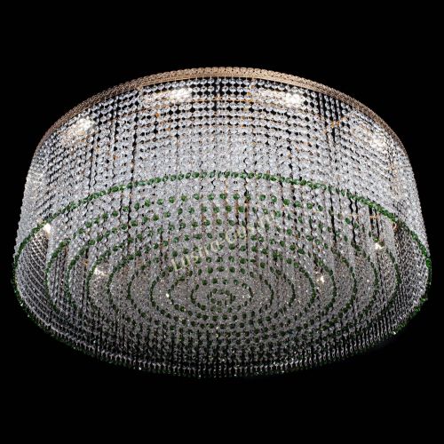 Люстра Милан капель №12 зеленая в Симферополе Гусь Хрустальный