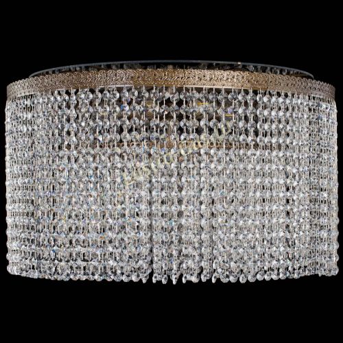 Люстра Милан капель оптикон под бронзу с зеркалом в Симферополе Гусь Хрустальный