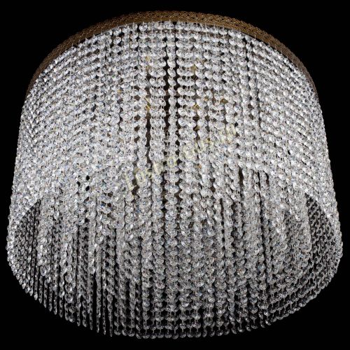 Люстра Милан капель оптикон под бронзу с зеркалом в Симферополе Гусь Хрустальный