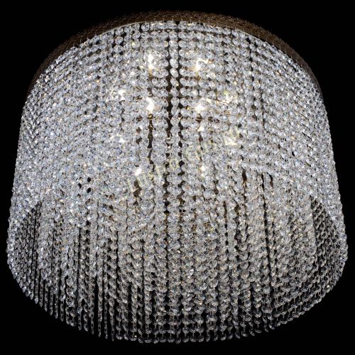 Люстра Милан капель оптикон под бронзу с зеркалом в Симферополе Гусь Хрустальный