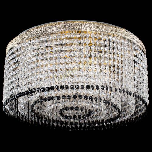 Люстра Милан капель оптикон Черная в Симферополе Гусь Хрустальный