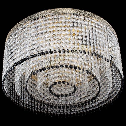 Люстра Милан капель оптикон Черная в Симферополе Гусь Хрустальный