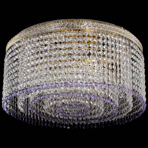 Люстра Милан капель оптикон Фиолетовая в Симферополе Гусь Хрустальный