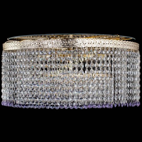 Люстра Милан капель оптикон Фиолетовая в Симферополе Гусь Хрустальный