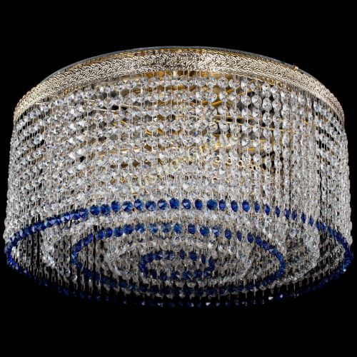 Люстра Милан капель оптикон Синяя в Симферополе Гусь Хрустальный