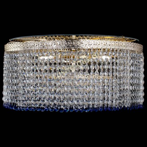 Люстра Милан капель оптикон Синяя в Симферополе Гусь Хрустальный