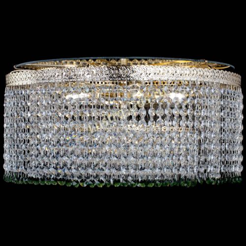 Люстра Милан капель оптикон Зеленая в Симферополе Гусь Хрустальный