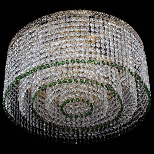 Люстра Милан капель оптикон Зеленая в Симферополе Гусь Хрустальный