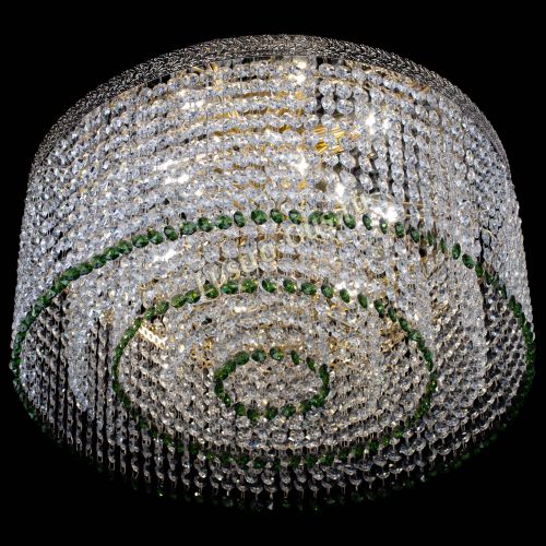 Люстра Милан капель оптикон Зеленая в Симферополе Гусь Хрустальный