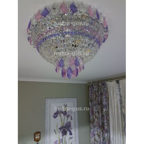 Люстра Катерина дубик цветная в Симферополе Гусь Хрустальный