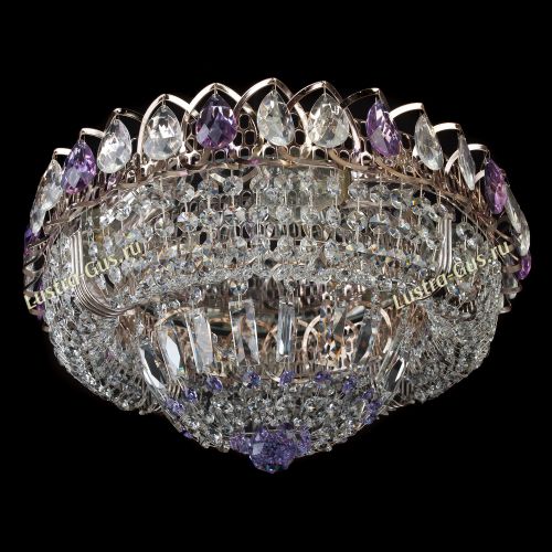 Люстра Кольцо Классика фиолетовая в Симферополе Гусь Хрустальный