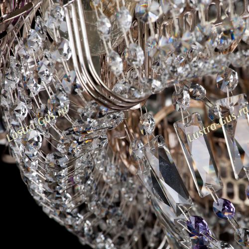 Люстра Кольцо Классика фиолетовая в Симферополе Гусь Хрустальный