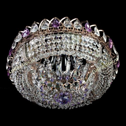 Люстра Кольцо Классика фиолетовая в Симферополе Гусь Хрустальный