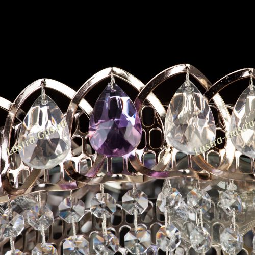 Люстра Кольцо Классика фиолетовая в Симферополе Гусь Хрустальный