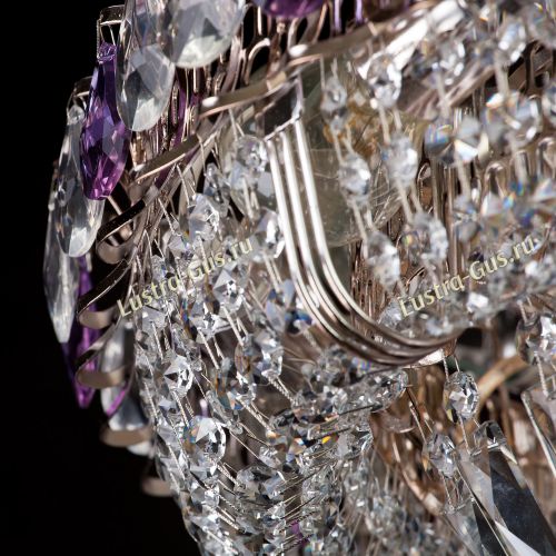 Люстра Кольцо Классика фиолетовая в Симферополе Гусь Хрустальный