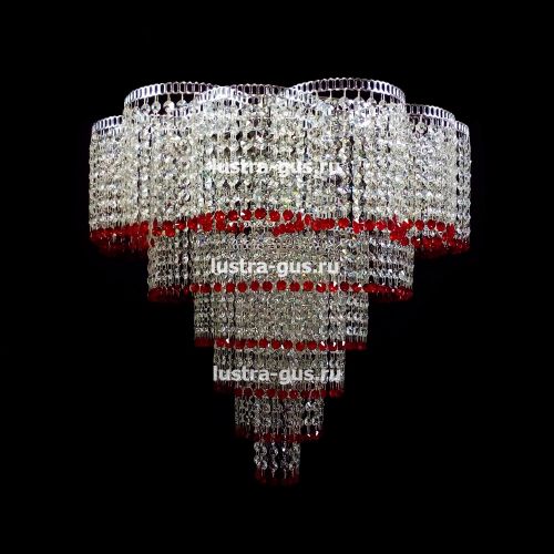 Люстра Лотос №3 цветная в Симферополе Гусь Хрустальный