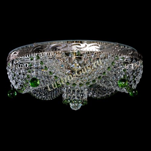 Люстра Виктория зеленая в Симферополе Гусь Хрустальный