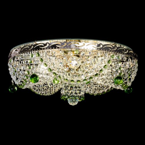 Люстра Виктория зеленая в Симферополе Гусь Хрустальный