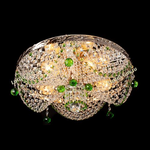 Люстра Виктория зеленая в Симферополе Гусь Хрустальный