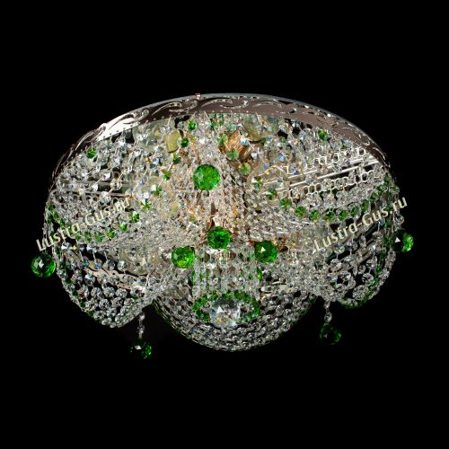 Люстра Виктория зеленая в Симферополе Гусь Хрустальный