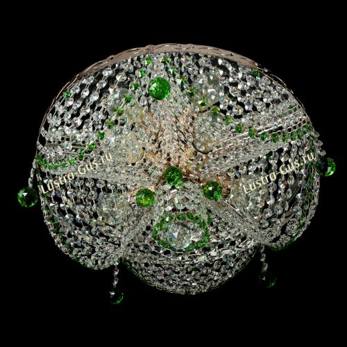 Люстра Виктория зеленая в Симферополе Гусь Хрустальный