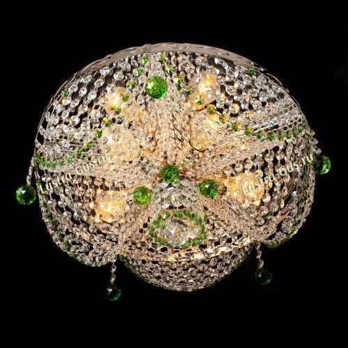 Люстра Виктория зеленая в Симферополе Гусь Хрустальный