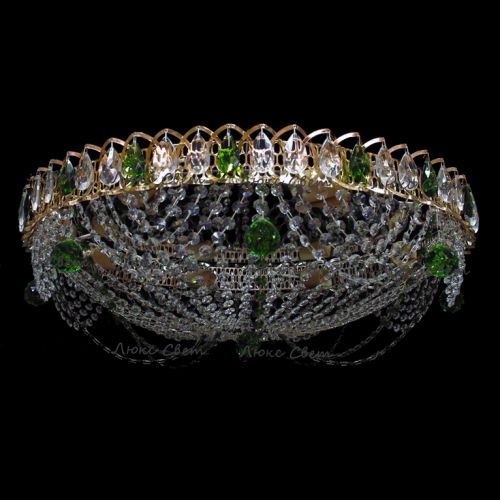 Люстра Водоворот роза зеленая в Симферополе Гусь Хрустальный