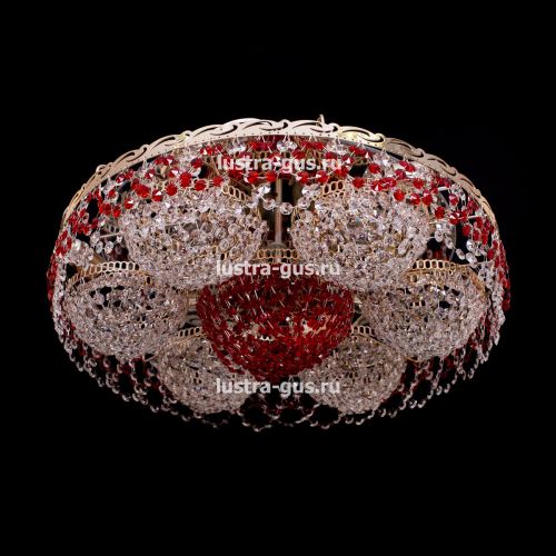 Люстра Вьюга №3 цветная в Симферополе Гусь Хрустальный