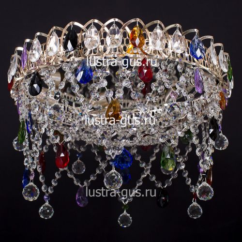 Люстра Паутинка разноцветная в Симферополе Гусь Хрустальный
