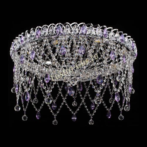 Люстра Паутинка фиолетовая в Симферополе Гусь Хрустальный