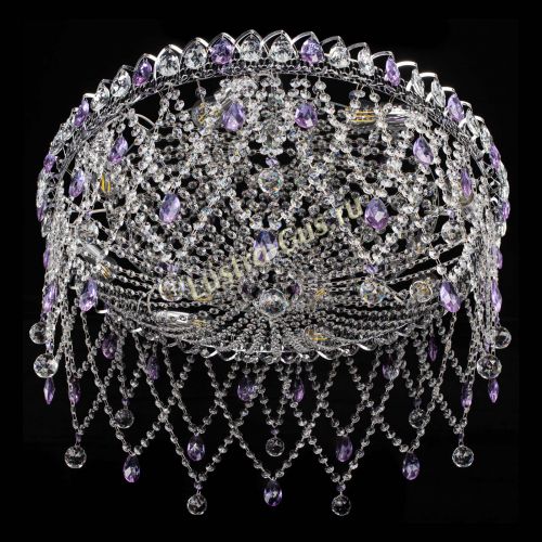 Люстра Паутинка фиолетовая в Симферополе Гусь Хрустальный