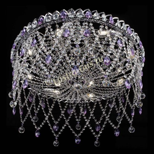 Люстра Паутинка фиолетовая в Симферополе Гусь Хрустальный