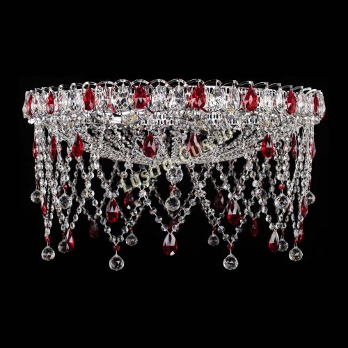 Люстра Паутинка красная в Симферополе Гусь Хрустальный