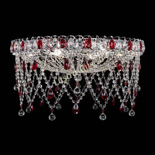 Люстра Паутинка красная в Симферополе Гусь Хрустальный