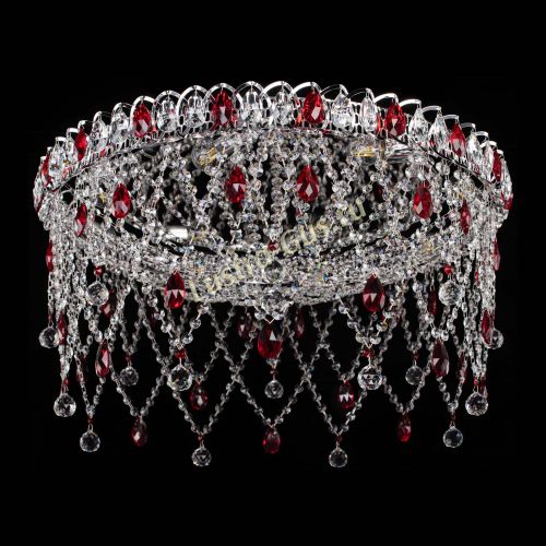 Люстра Паутинка красная в Симферополе Гусь Хрустальный