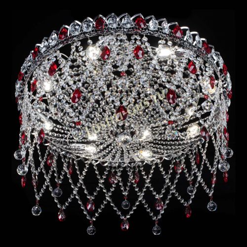 Люстра Паутинка красная в Симферополе Гусь Хрустальный