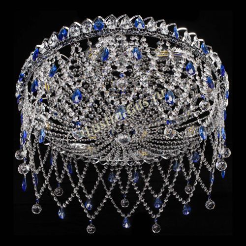 Люстра Паутинка синяя в Симферополе Гусь Хрустальный