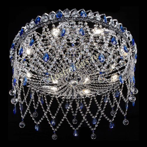 Люстра Паутинка синяя в Симферополе Гусь Хрустальный