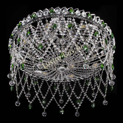 Люстра Паутинка зеленая в Симферополе Гусь Хрустальный