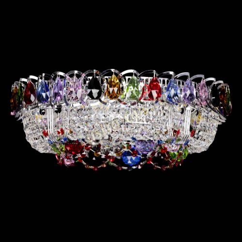 Люстра Снежинка разноцветная в Симферополе Гусь Хрустальный