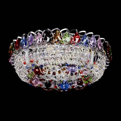 Люстра Снежинка разноцветная в Симферополе Гусь Хрустальный